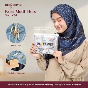 Jilbab Segi Empat Motif